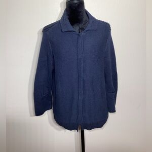 CAbi Blue Pursuit Knit Sweater Cardigan Size Medium